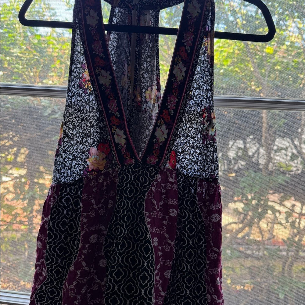 Floral Patterned Free People Sleeveless Shirt